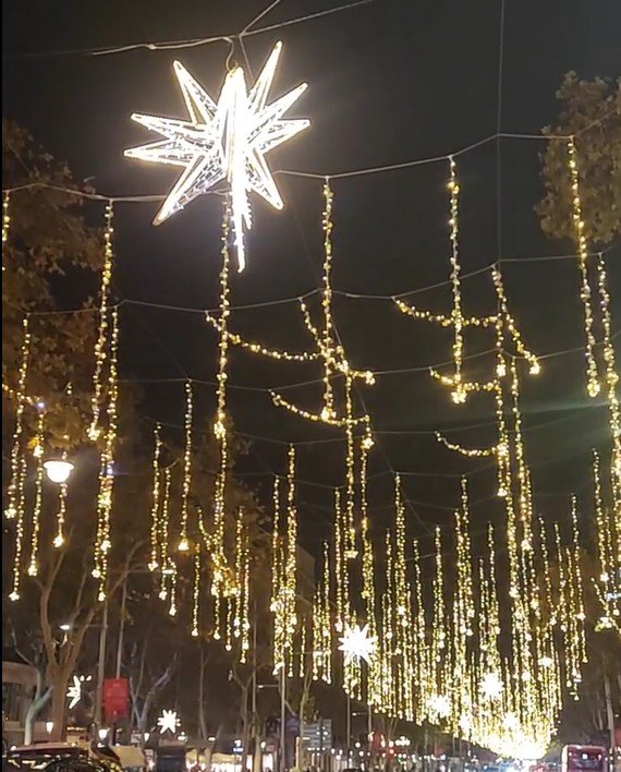 Luces en el centro de la ciudad