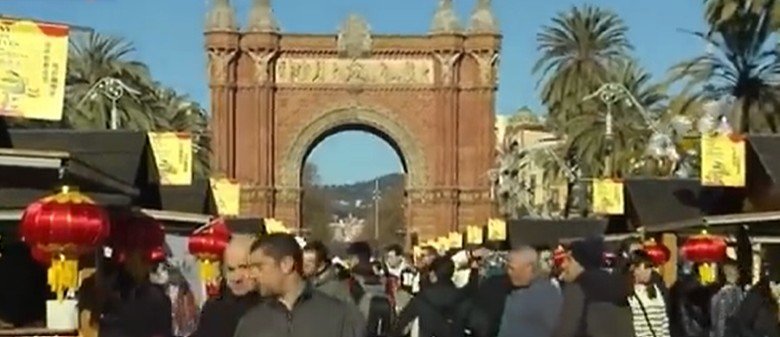 feria gastronomica en el paseo de Sant Joan